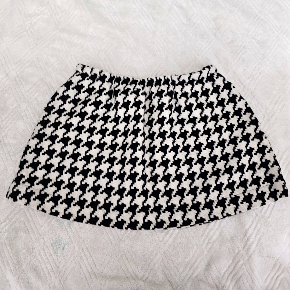 QMack Heavyweight Houndstooth Skirt -Sz XL